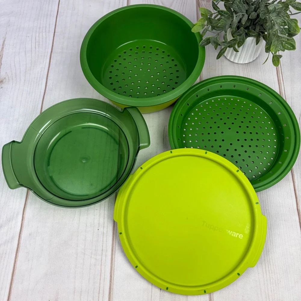 TUPPERWARE Smart Steamer 4-Piece Set - Green